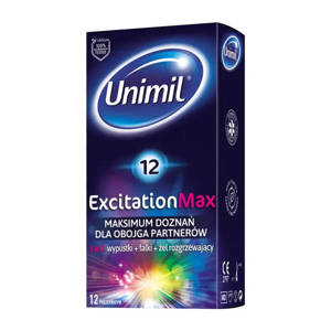Unimil Excitation Max - lateksowe z wypustkami (12 szt.)