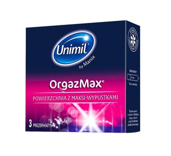 Opakowanie prezerwatyw Unimil OrgazMax z wypustkami