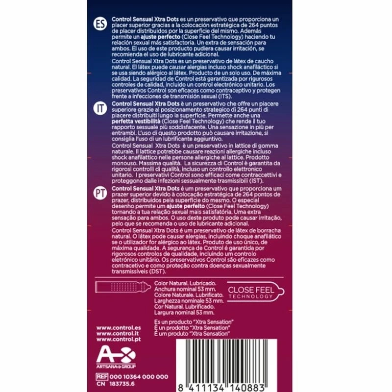 Control Xtra Dots prezerwatywy z wypukłymi punktami 12 szt.