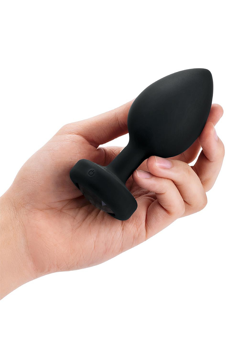 Korek analny Vibrating Jewel Plug Black b-Vibe