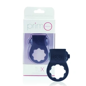 The Screaming O PrimO Tux Black – pierścień wibrujący silikonowy, 4 tryby