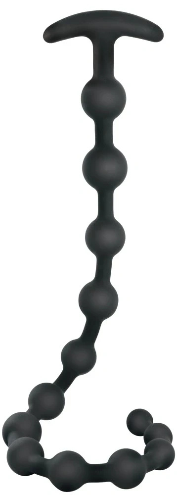Black Velvets kulki analne silikonowe, 13 kul, 50 cm, czarne
