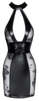 Noir Handmade sukienka krótka czarna z matowym wykończeniem i sznurowaniem, L