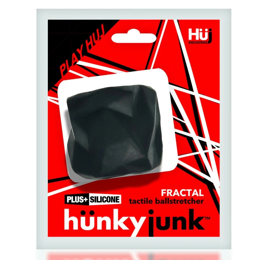Hunkyjunk Fractal Tactile Ballstretcher Tar Ice – naciągacz na jądra Plus+SILICONE