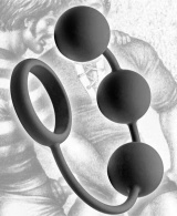 XR Brands Heavy Beads kulki analne silikonowe z pierścieniem