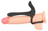 Black Velvets pierścień wibrujący silikonowy 14 cm czarny USB wodoodporny