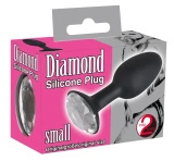 You2Toys korek analny z diamentem S czarny silikonowy 8,5 cm