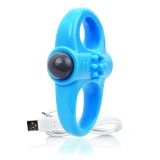 The Screaming O Charged Yoga Blue – pierścień wibrujący, 10 trybów, niebieski