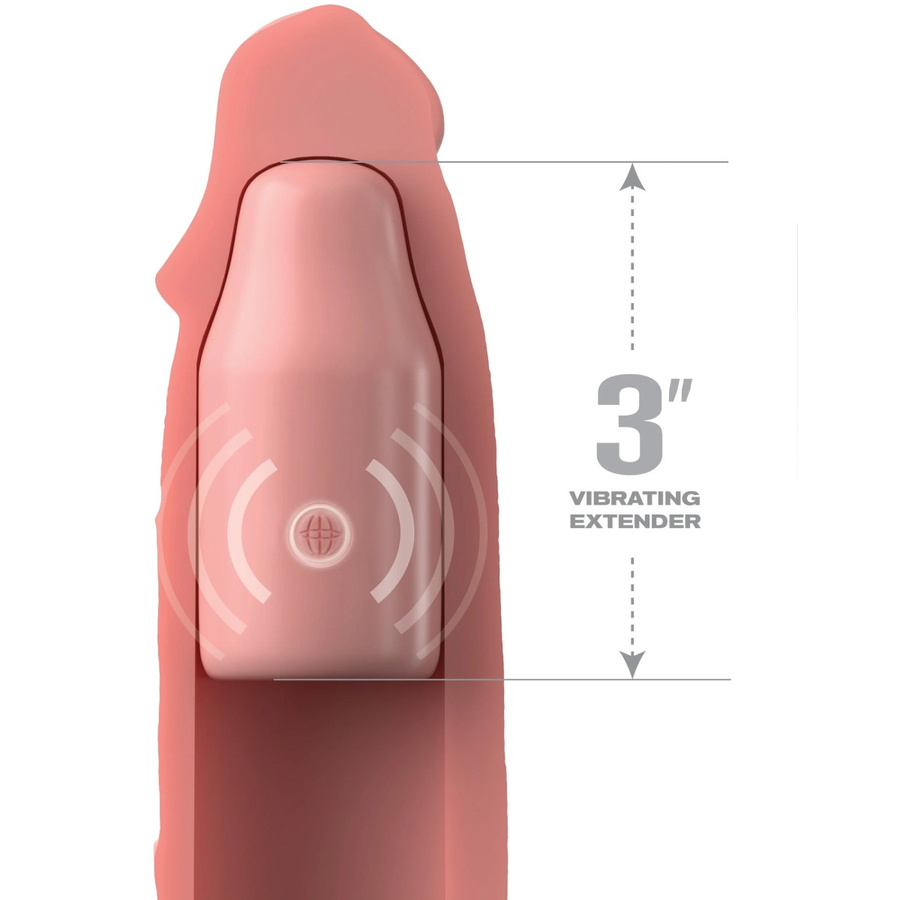 Nakładka na penisa 9" Sleeve Vibrating 3" Fantasy X-Tensions Elite
