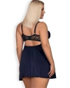 Drimera babydoll i stringi niebieskie Obsessive