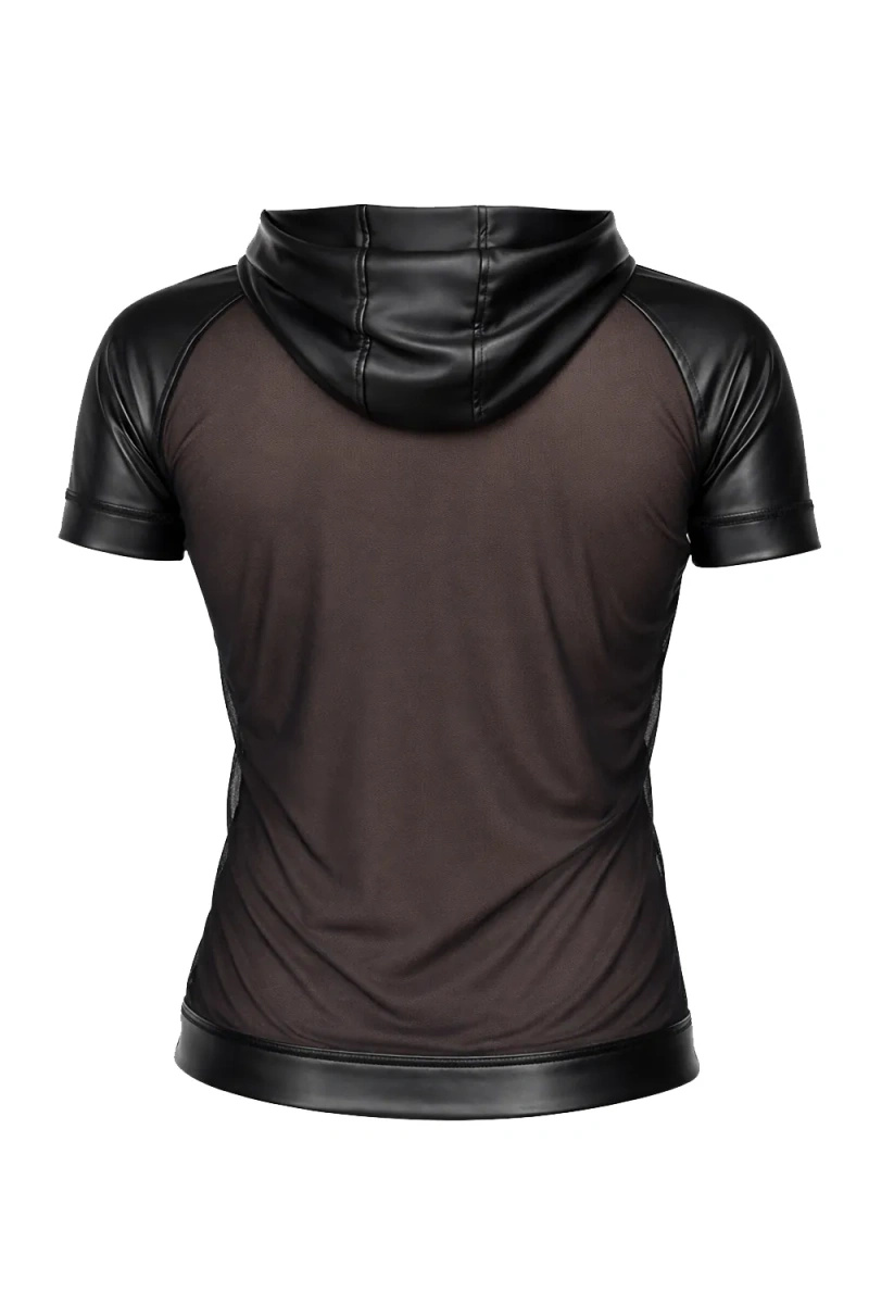 T-shirt Z Kapturem I Rękawami Raglan Wetlook Magnus Czarny Regnes