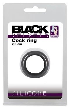 Black Velvets silikonowy pierścień do stymulacji 2,6 cm, czarny