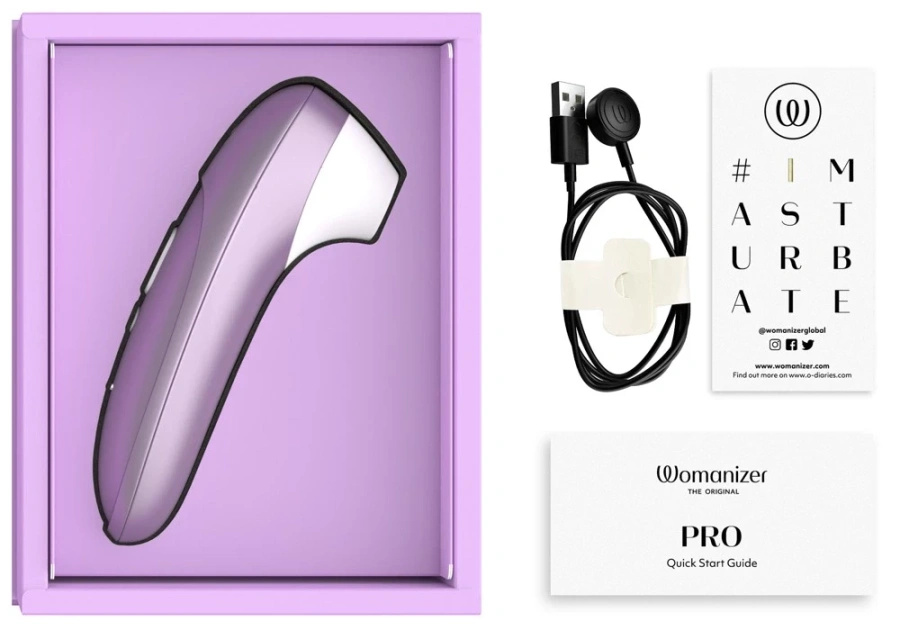 Womanizer Pro Lilac – masażer łechtaczki bezdotykowy, 11 poziomów intensywności