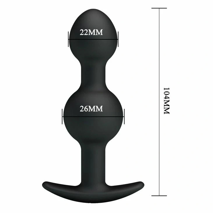 Weighted Double Plug podwójny korek analny z obciążeniem, czarny