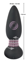Black Velvets rotacyjny korek analny z pilotem 14 cm czarny, 7 trybów