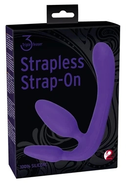 You2Toys Strapless Strap-On fioletowy z 3 końcówkami 20 cm