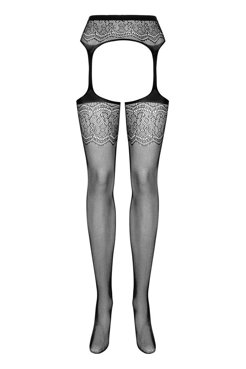 S207 Garter Stockings Czarne Obsessive