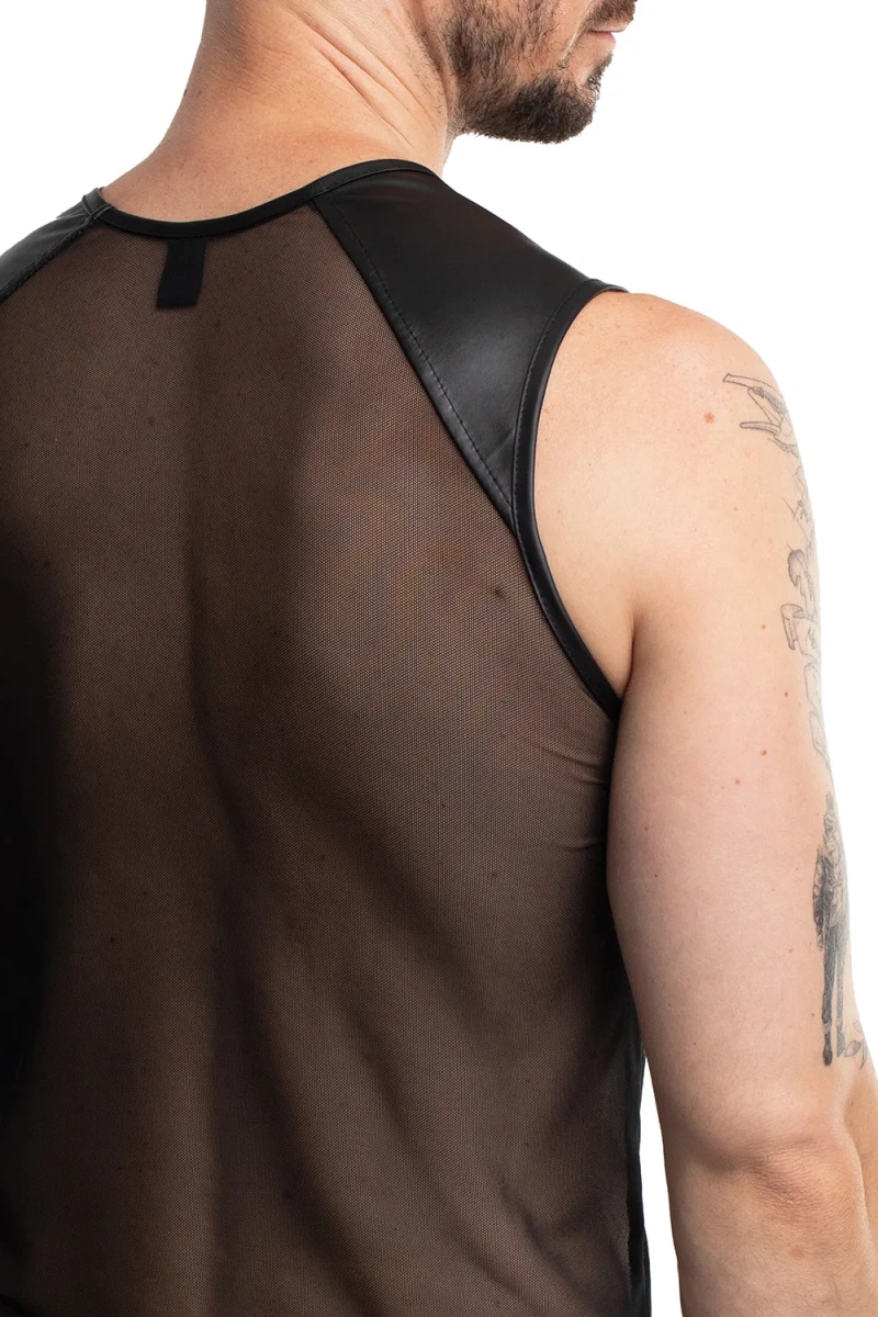 T-shirt Z Siateczki Ze Wstawkami Wetlook Silvestro Czarny Regnes