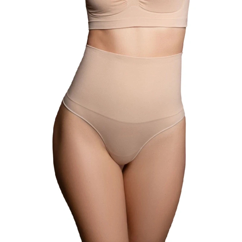 Bye Bra stringi bezszwowe modelujące beżowe rozmiar M