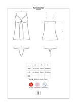 Chiccanta babydoll i stringi czarne - uchyl rąbka tajemnicy Obsessive