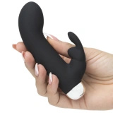 Fifty Shades of Grey Greedy Girl Mini Rabbit – wibrator króliczek USB, czarny, wodoodporny