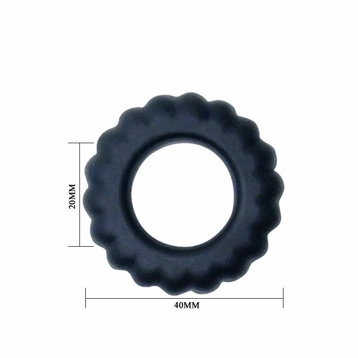 Baile Titan – silikonowy pierścień elastyczny czarny 2 cm