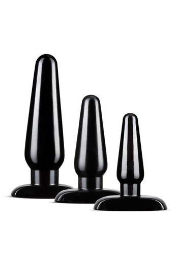 Zestaw Korków Blush Anal Adventures Basic Plug Kit Black Blush