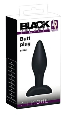 Black Velvets korek analny mały 9 cm silikonowy czarny