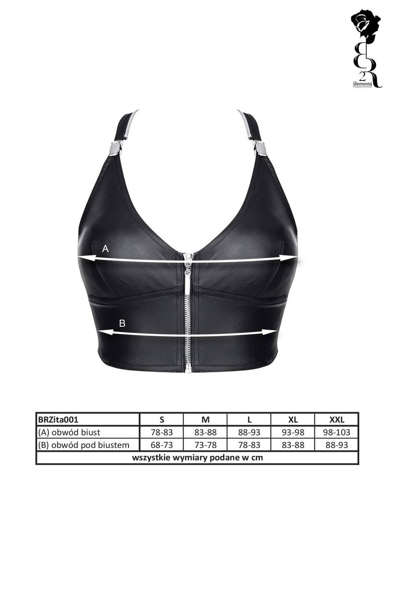 BRZita001- top czarny / BlackRose 2.0