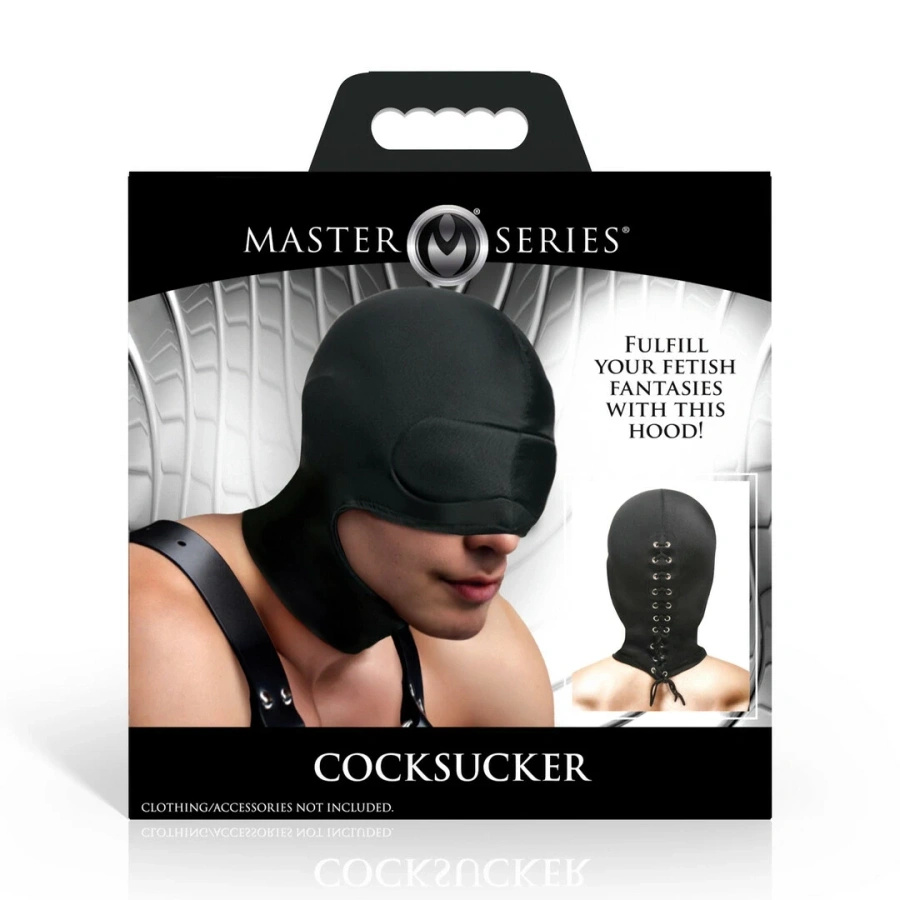 XR Brands Cocksucker maska z otworem na usta czarna uniwersalna