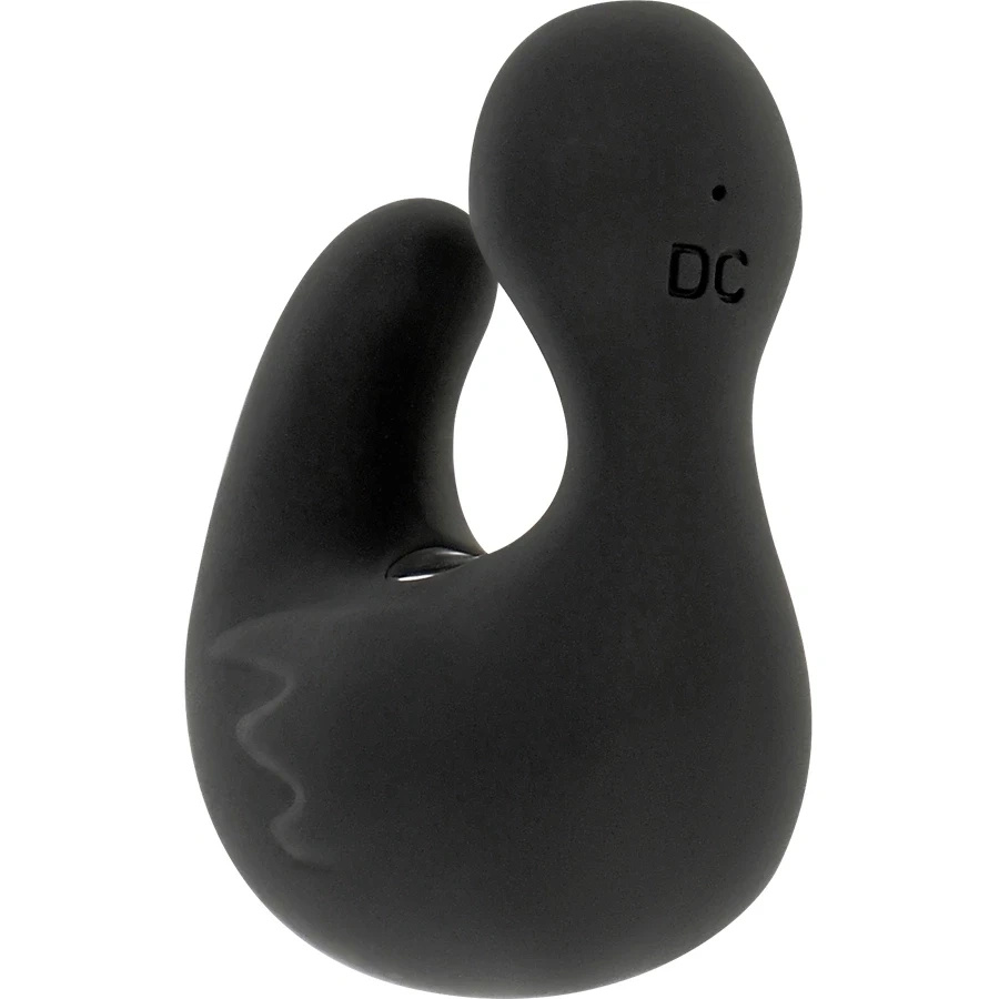 Black and Silver DuckyMania – mini wibrator silikonowy, ładowalny