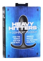 XR Brands Heavy Hitter korek analny z obciążnikiem, silikonowy, S, czarny