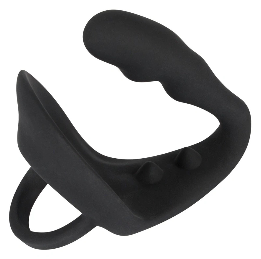 Black Velvets pierścień z korkiem do punktu P, silikonowy, czarny
