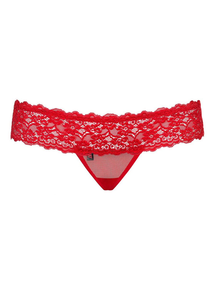 Lacea stringi DWUPAK - czarne i czerwone Obsessive