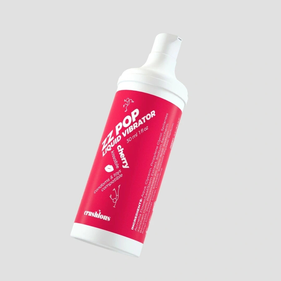 ZZ Pop Kissable Liquid Cherry 30 ml – żel smakowy z efektem wibrującym