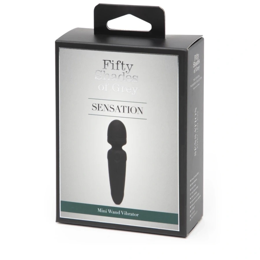 Fifty Shades of Grey Sensation Mini Wand – masażer, silikon, USB, czarny