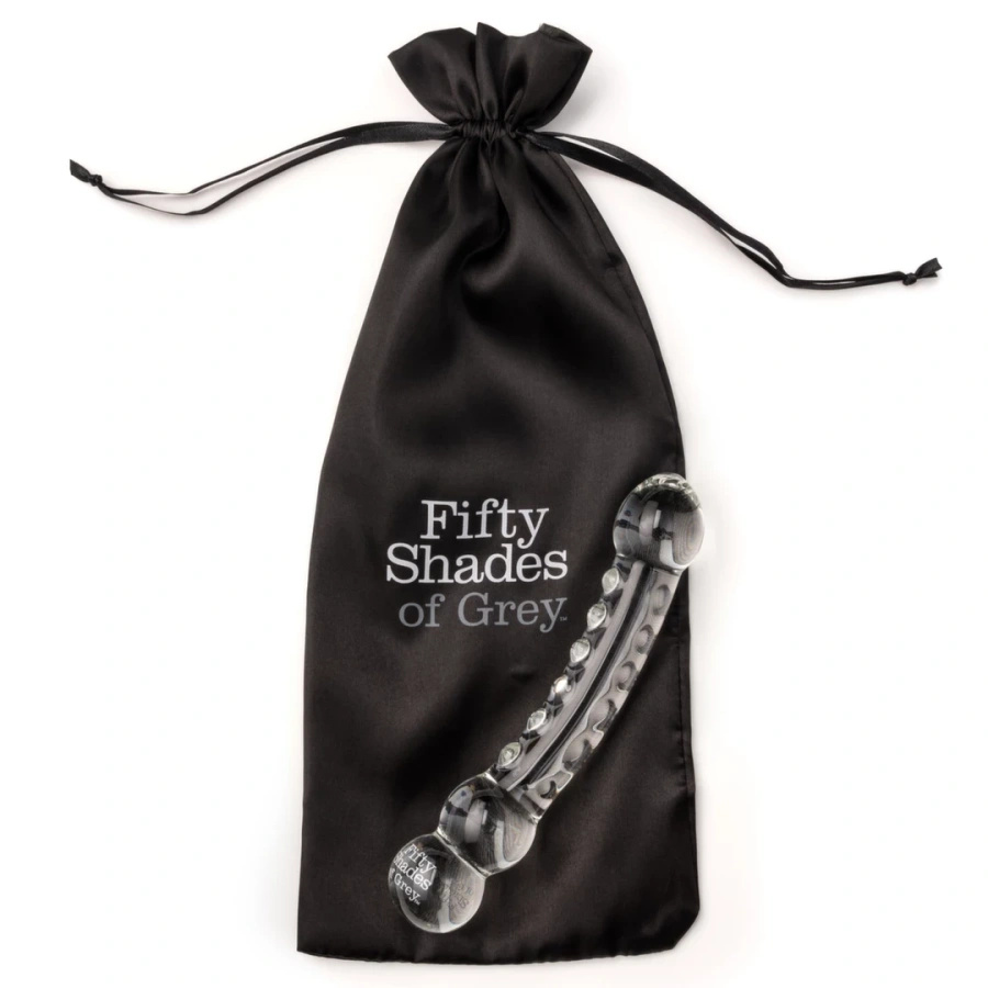 Fifty Shades of Grey Drive Me Crazy szklane dildo dwustronne 19,1 cm