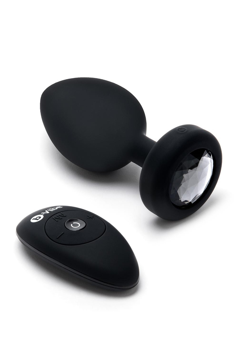 Korek analny Vibrating Jewel Plug Black b-Vibe