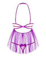 Delishya babydoll i stringi: fioletowy - wyjątkowa noc Obsessive