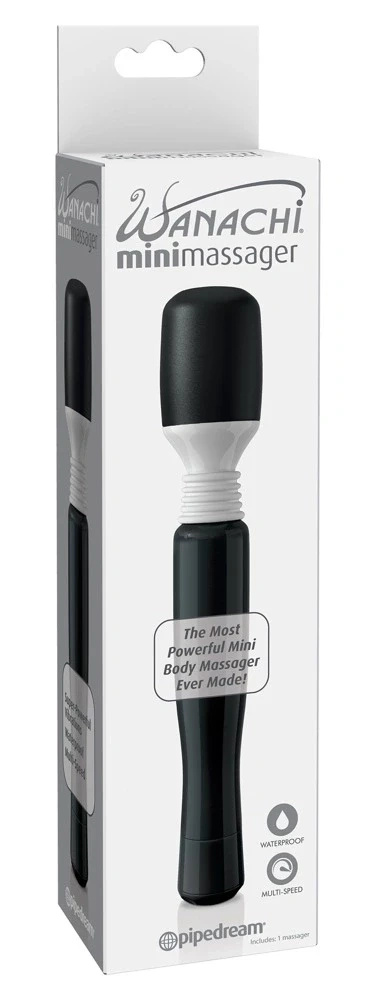 Wanachi mini masażer wand z elastyczną główką 21 cm, czarny