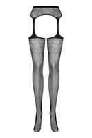 S207 Garter Stockings Czarne Obsessive