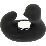 Black and Silver DuckyMania – mini wibrator silikonowy, ładowalny