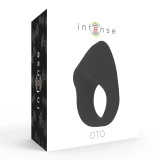 Intense OTO czarny pierścień wibrujący USB, 20 trybów, silikon