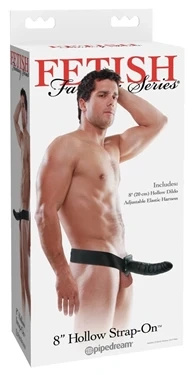 Fetish Fantasy Series uprząż z anatomiczną nakładką 20 cm, czarna