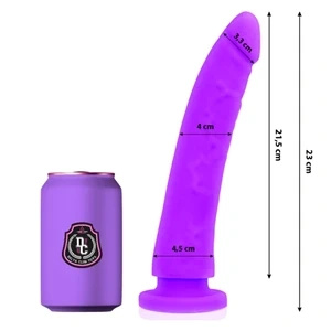 DeltaClub dildo liliowe 23 x 4,5 cm, silikon medyczny