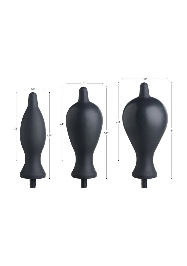 XR Brands silikonowy korek nadmuchiwany, anatomiczny, długość 11,4 cm