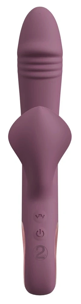 You2Toys Slim Triple Plum – wibrator potrójny 3w1, śliwkowy, 21,4 cm