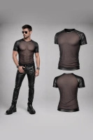 T-shirt Raglan Z Siateczki Z Wykończeniami Wetlook Yans Czarny Regnes