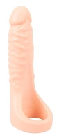 Realistixxx Double Fucker pierścień elastyczny z nakładką 18 cm, cielisty