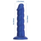 Addiction Fantasy Unicorn Blue dildo silikonowe 20 cm z przyssawką